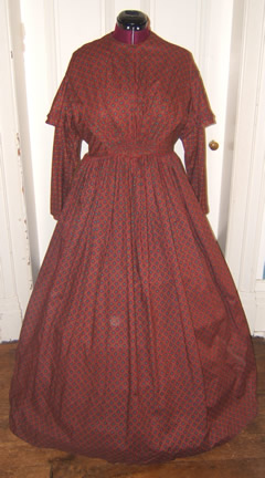 1840 Diaper Print Dress - Front