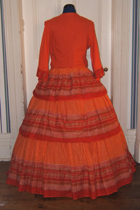 Orange Voile Dress Back