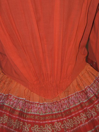 Orange Voile Dress Front Detail