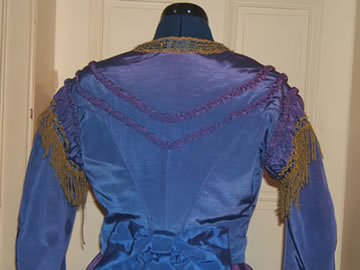 1869 Corded Silk Dress - Back Detail