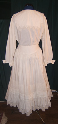 1900's White Dress - Back