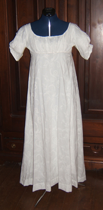 White Cotton Embroidered Regency Daydress - Front