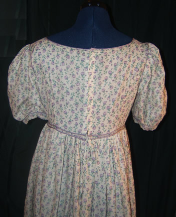 Cotton Print Empire Dress - Back Detail